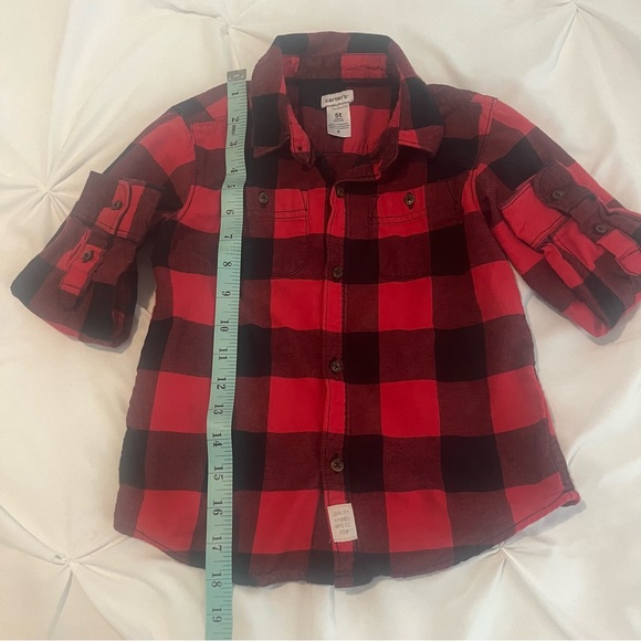 Carter’s 5T Flannel Red Black - Picture 4 of 6